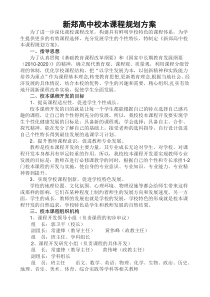 XX高中校本课程规划方案