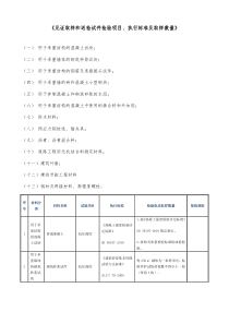 见证取样和送检试件检验项目