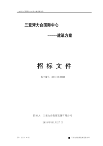 三亚湾力合国际中心建筑方案招标文件_14页