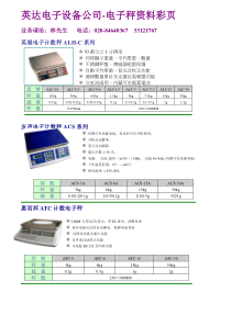 英达电子设备公司-电子秤资料彩页