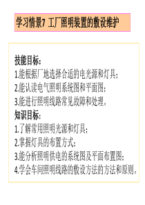 工厂供电技术培训 工厂照明装置的敷设维护