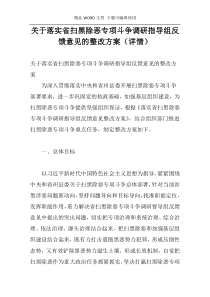 关于落实省扫黑除恶专项斗争调研指导组反馈意见的整改方案（详情）