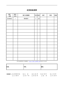 进货检验规程