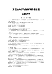 工程热力学与传热学概念整理