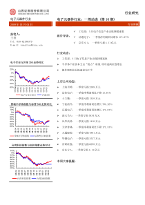 行业研究电子元器件行业：一周动态(第10期)