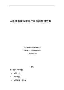 太极景润花园中庭广场招商策划方案30(1)