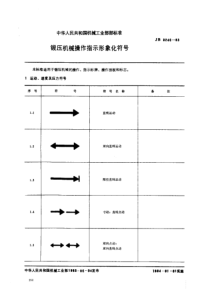 JB 3240-1983 锻压机械操作指示形象化符号