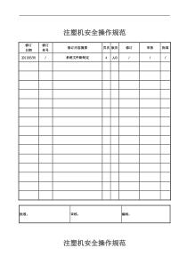 注塑机安全操作规范