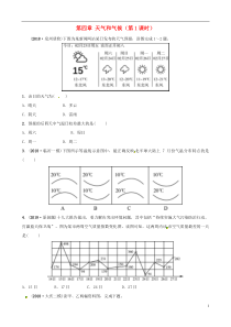 2018-2019学年中考地理总复习 七上 第四章 天气和气候（第1课时）随堂演练