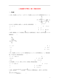 2018-2019学年中考数学专题复习 二次函数与不等式（组）的综合应用（含解析）