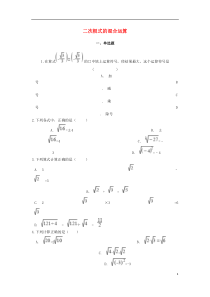 2018-2019学年中考数学专题复习 二次根式的混合运算（含解析）