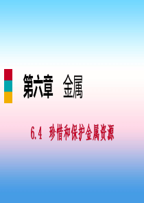 2018-2019学年九年级化学下册 第六章 金属 6.4 珍惜和保护金属资源同步练习课件 （新版）