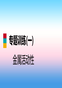 2018-2019学年九年级化学下册 第六章 金属 专题训练（一）金属活动性同步练习课件 （新版）粤