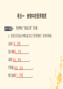 2018-2019学年九年级化学下册 第十单元 化学与健康单元复习课课件 （新版）鲁教版