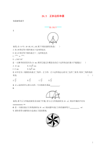 2018-2019学年九年级数学上册 第二十四章 圆 24.3 正多边形和圆知能综合提升 （新版）新