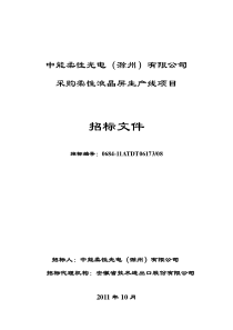 中能柔性光电招标文件第八包