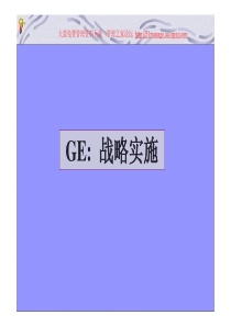 GE战略实施总结