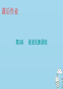 2018-2019学年九年级道德与法治上册 第4单元 熔铸民族魂魄 第7课 共建民族家园 第2站促进