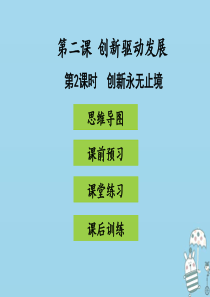 2018-2019学年九年级道德与法治上册 第一单元 富强与创新 第二课 创新驱动发展 第2框 创新