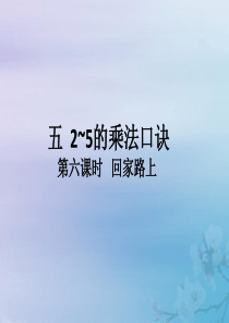 2018-2019学年二年级数学上册 第五单元 2-5的乘法口诀 第6课时 回家路上作业课件 北师大