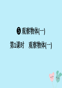 2018-2019学年二年级数学上册 第五单元 观察物体（一）第1课时 观察物体（一）作业课件 新人