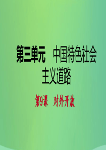 2018-2019学年八年级历史下册 第三单元 中国特色社会主义道路 第9课 对外开放导学课件 新人