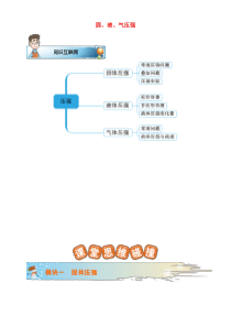 2018-2019学年八年级物理下册 第九章 固 液 气压强讲义 （新版）新人教版