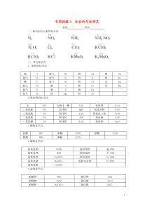 2018-2019学年度九年级化学期末专项训练 3 化合价与化学式 鲁教版