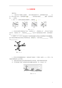 2018-2019学年度八年级物理上册 5.4光的折射练习 （新版）北师大版