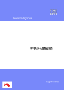 IBM-李宁-集团公司战略探讨报告