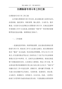 扫黑除恶专项斗争工作汇报