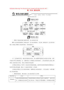 2018-2019学年高中历史 第一单元 梭伦改革单元小结与测评学案（含解析）新人教版选修1