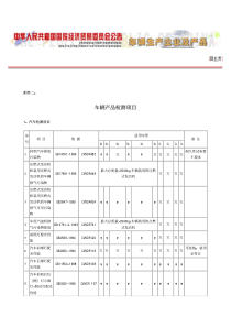 车辆产品检测项目