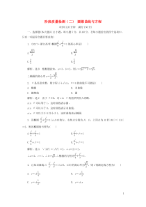 2018-2019学年高中数学 阶段质量检测（二）圆锥曲线与方程（含解析）新人教A版选修1-1