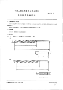 JBT 5738-1991 木工机用长麻花钻