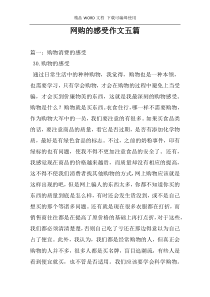 网购的感受作文五篇