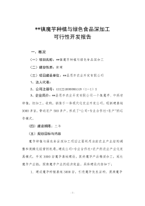 魔芋种植与产品加工项目可行性报告