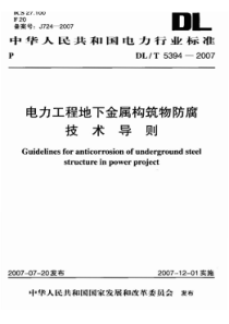 DLT 5394-2007 电力工程地下金属构筑物防腐技术导则