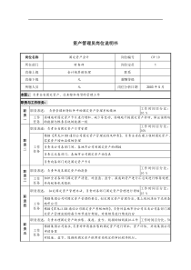 通信行业-财务部-资产管理员岗位说明书