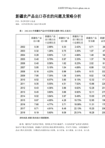 新疆农产品出口存在的问题及策略分析