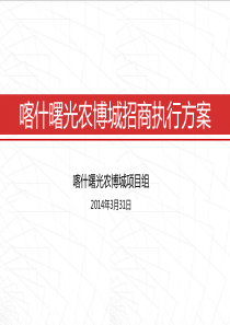 曙光农博城招商执行方案1