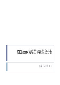 SELinux策略的等级信息分析