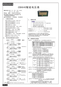 CS9640T-V智能电压表