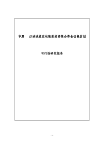 运城城投信托项目可行性研究报告