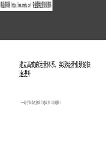 运营体系改善项目建议书(1)