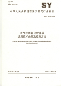 SYT 6824-2011 油气井用复合射孔器通用技术条件及检测方法