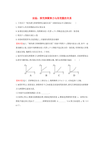 2019-2020新教材高中物理 3.1.2 实验：探究弹簧弹力与形变量的关系课堂检测（含解析）新人