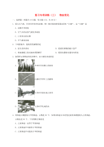 2019-2020学年八年级物理上学期期末复习 专项训练（三）物态变化（含解析）（新版）新人教版