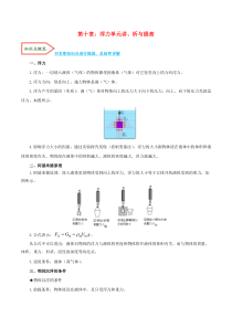 2019-2020学年八年级物理下册 第十章 浮力单元讲、析与提高（含解析）（新版）新人教版