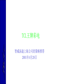 TCL王牌彩电——智威汤逊上海公司的策略推荐